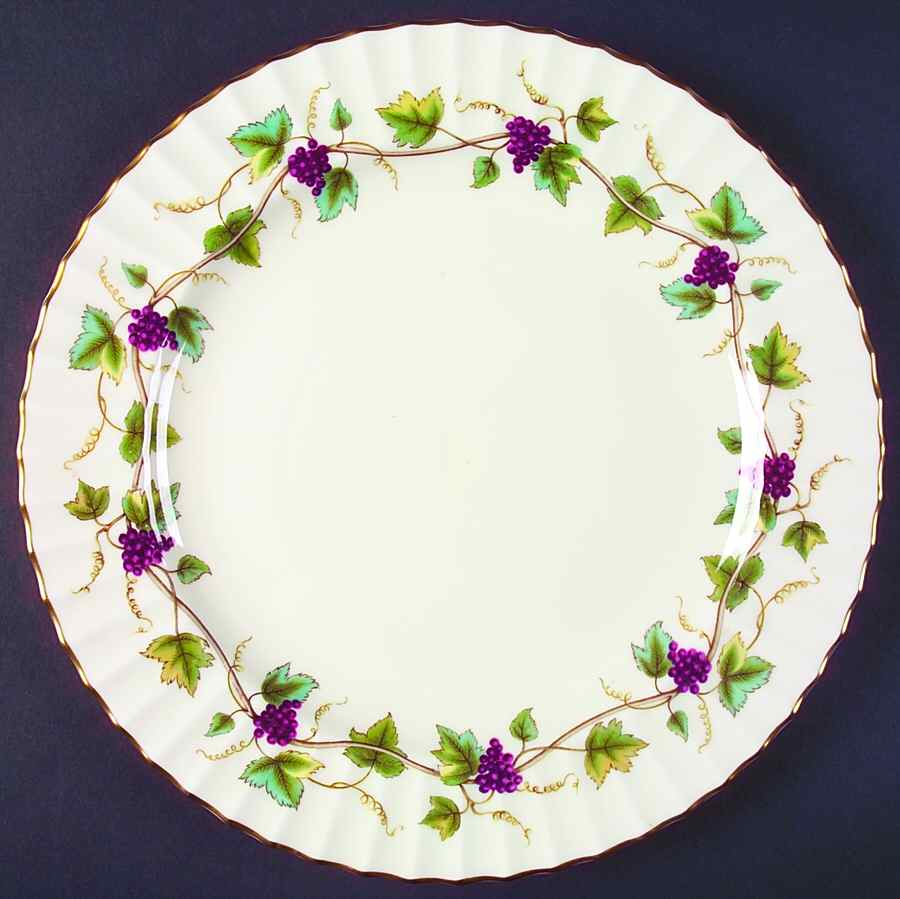 Bacchanal (Cream Background) 12" Chop Plate (Round Platter) by Royal Worcester-1
