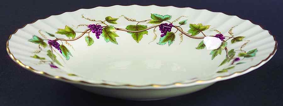 Bacchanal (Cream Background) Rim Soup Bowl by Royal Worcester-1