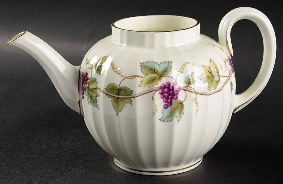 Bacchanal (Cream Background) Small Teapot No Lid by Royal Worcester-1