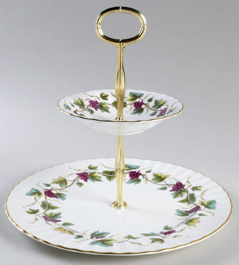 Bacchanal (White Background) 3 1/4"-3 7/8" Chip & Dip/Veg Set 2 Pce (DP/FR) HC by Royal Worcester-1