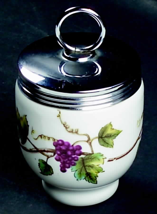 Bacchanal (White Background) Egg Coddler & Lid by Royal Worcester-1