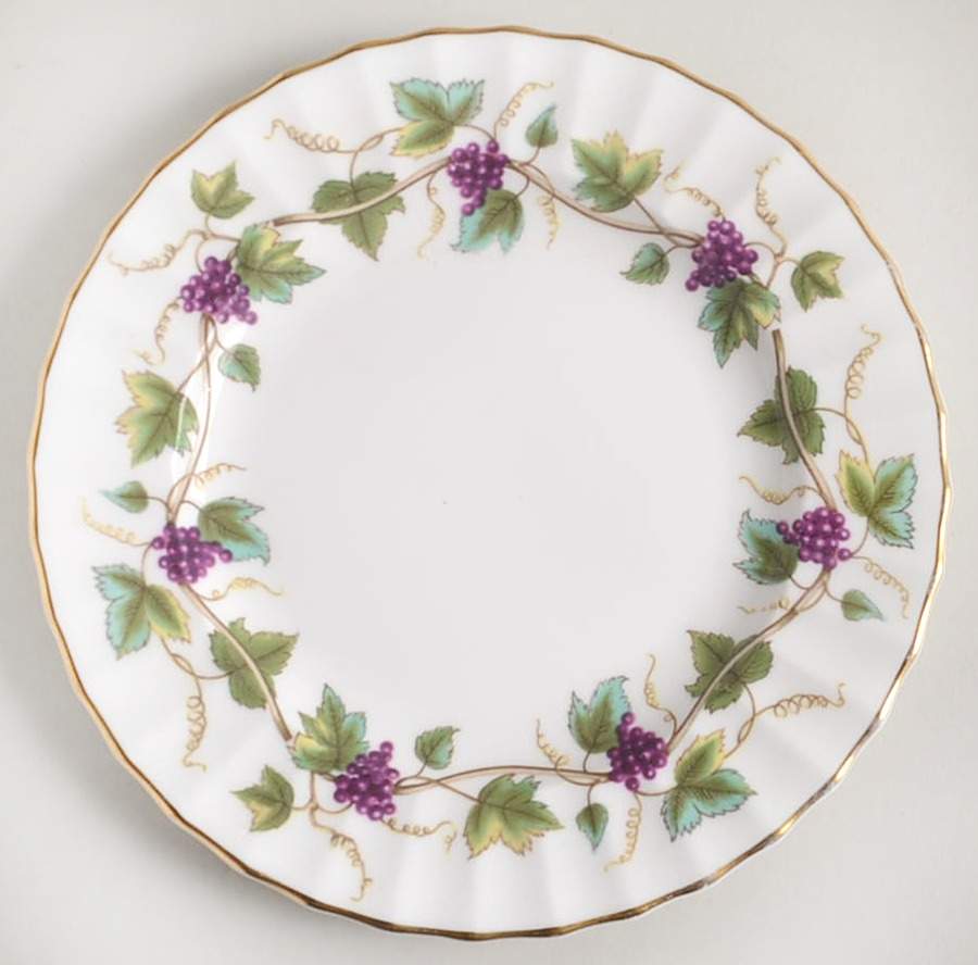 Bacchanal (White Background) Dessert/Pie Plate by Royal Worcester-1