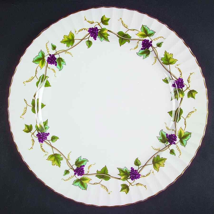 Bacchanal (White Background) 12" Chop Plate (Round Platter) by Royal Worcester-1