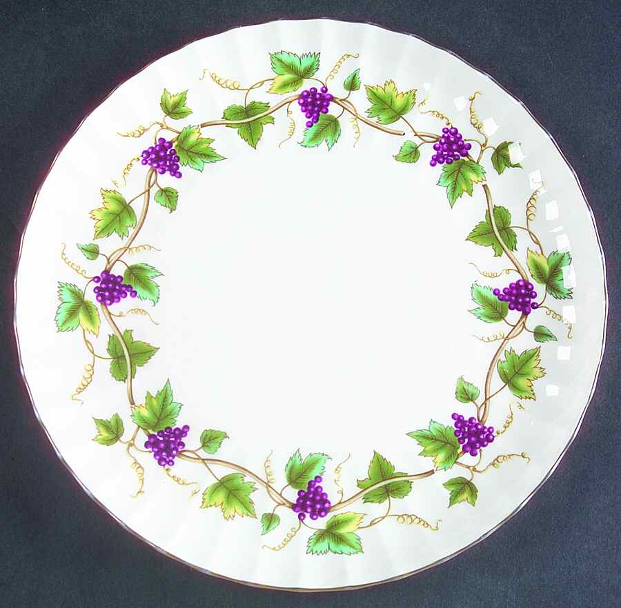 Bacchanal (White Background) Cake Plate by Royal Worcester-1