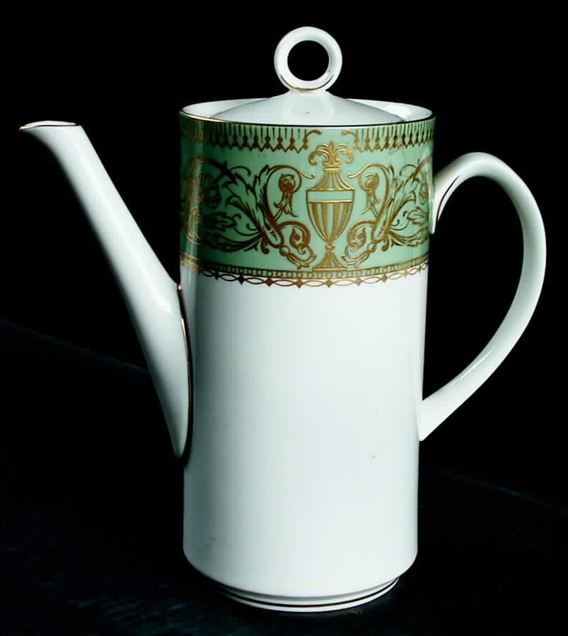 Balmoral Green Coffee Pot & Lid by Royal Worcester-1