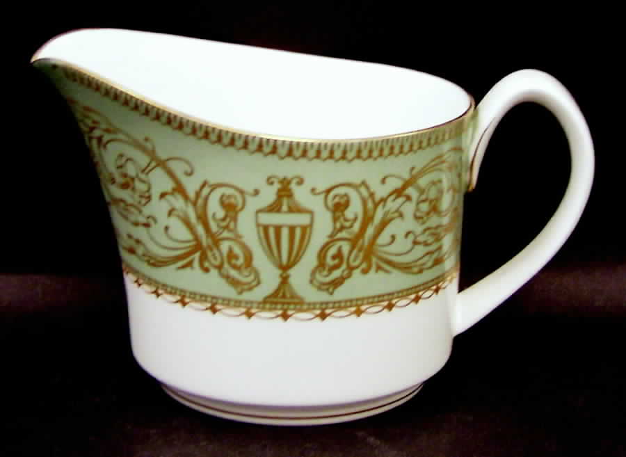 Balmoral Green Creamer by Royal Worcester-1