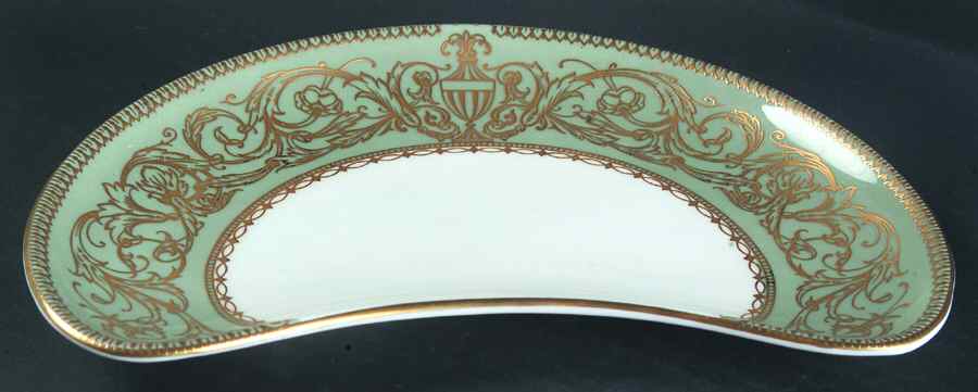 Balmoral Green Crescent Salad Plate by Royal Worcester-1