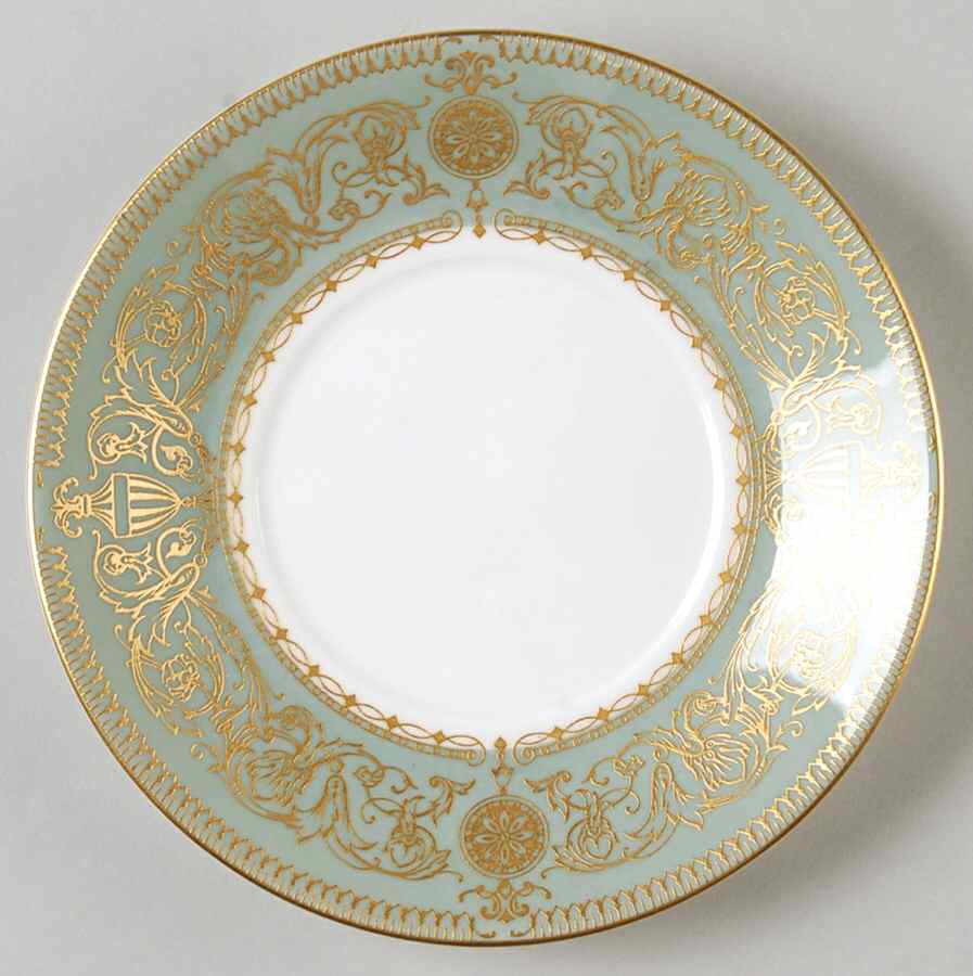 Balmoral Green Saucer for Cream Soup Bowl by Royal Worcester-1