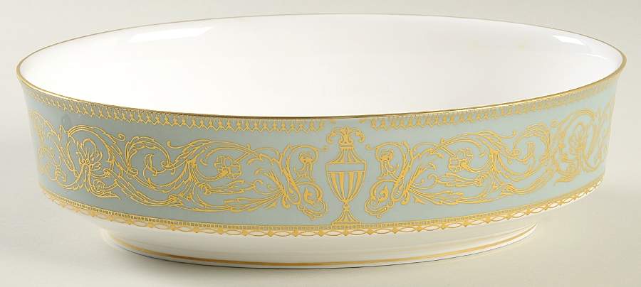 Balmoral Green 9" Oval Vegetable Bowl by Royal Worcester-1