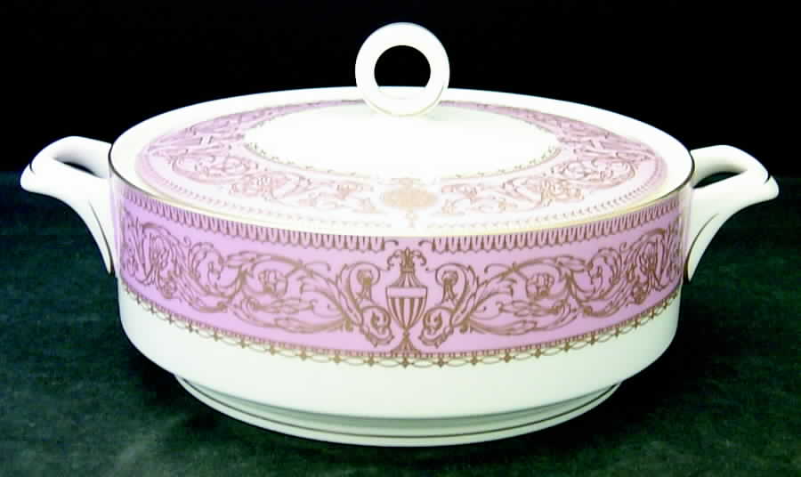 Balmoral Pink Round Covered Vegetable by Royal Worcester-1