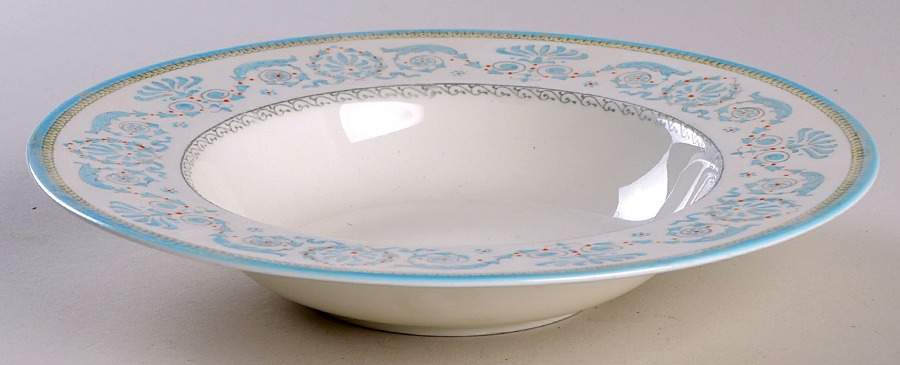 Beauchamp Blue Rim Soup Bowl by Royal Worcester-1
