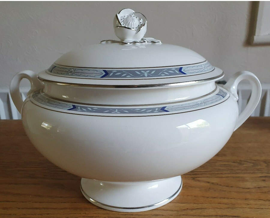 Beaufort Blue Tureen &  Lid by Royal Worcester-1