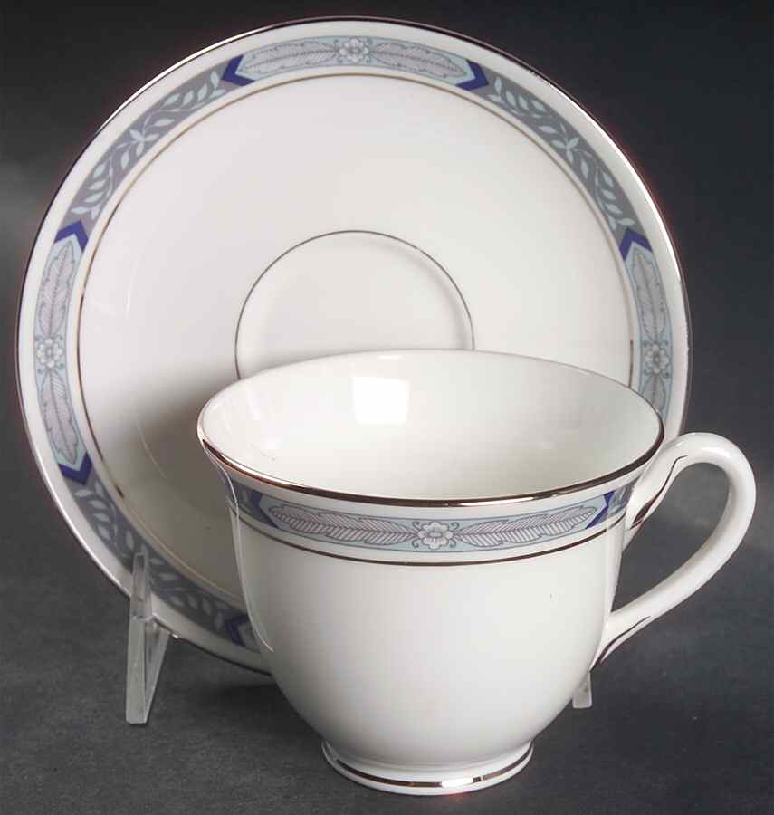 Beaufort Blue Footed Cup & Saucer Set by Royal Worcester-1