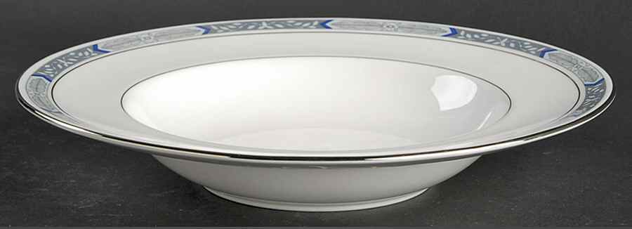 Beaufort Blue Large Rim Soup Bowl by Royal Worcester-1