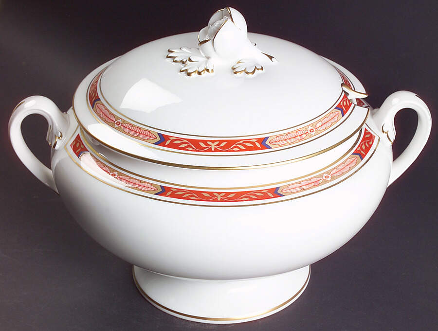 Beaufort Rust Red Tureen &  Lid by Royal Worcester-1