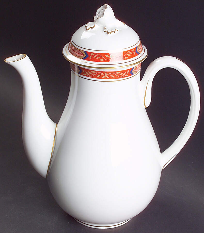 Beaufort Rust Red Coffee Pot & Lid by Royal Worcester-1