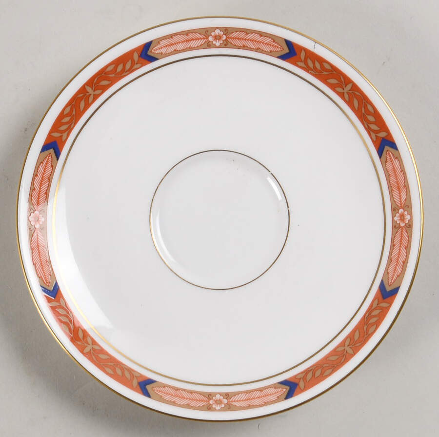Beaufort Rust Red Saucer for Footed Cup by Royal Worcester-1
