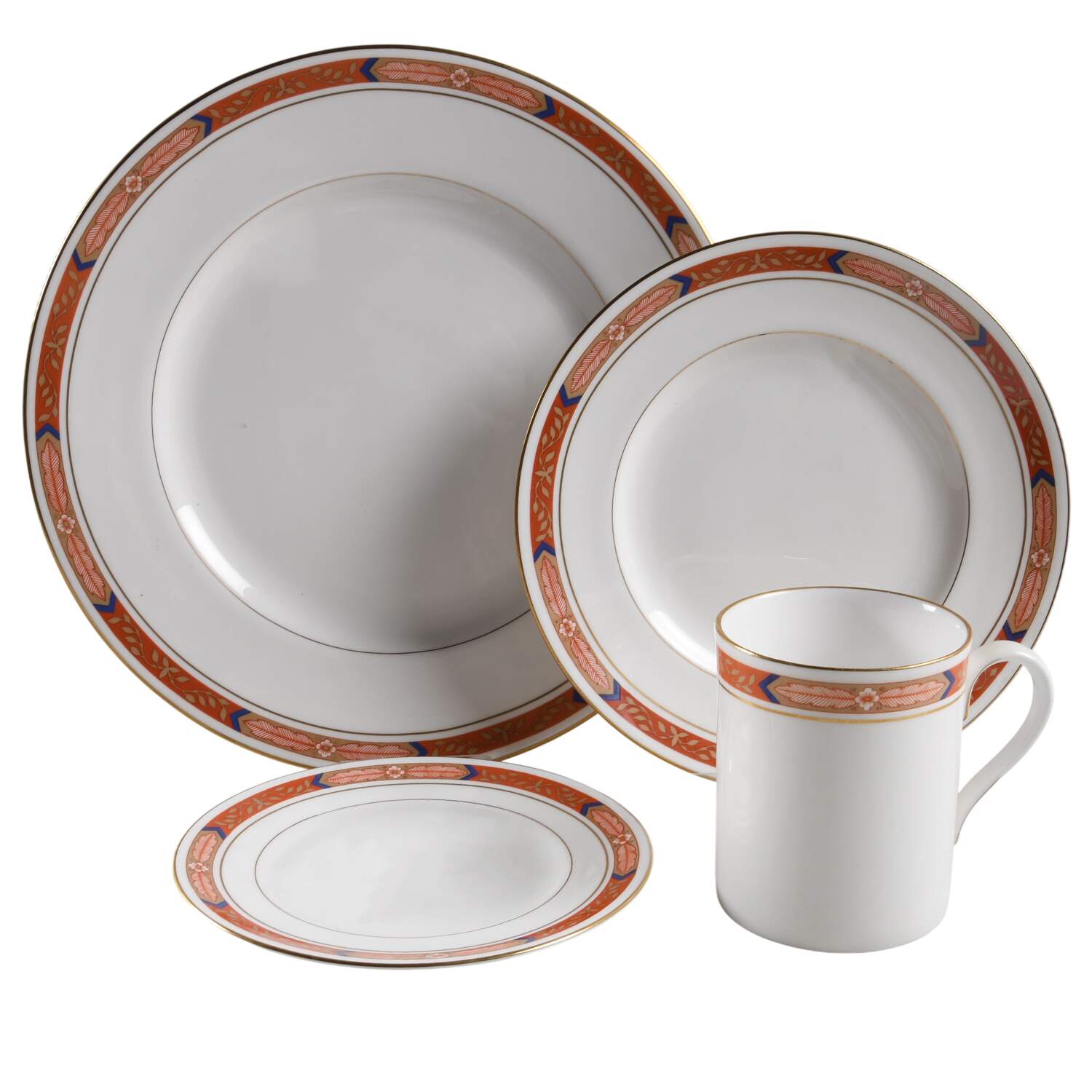 Beaufort Rust Red 4 Piece Place Setting by Royal Worcester-1