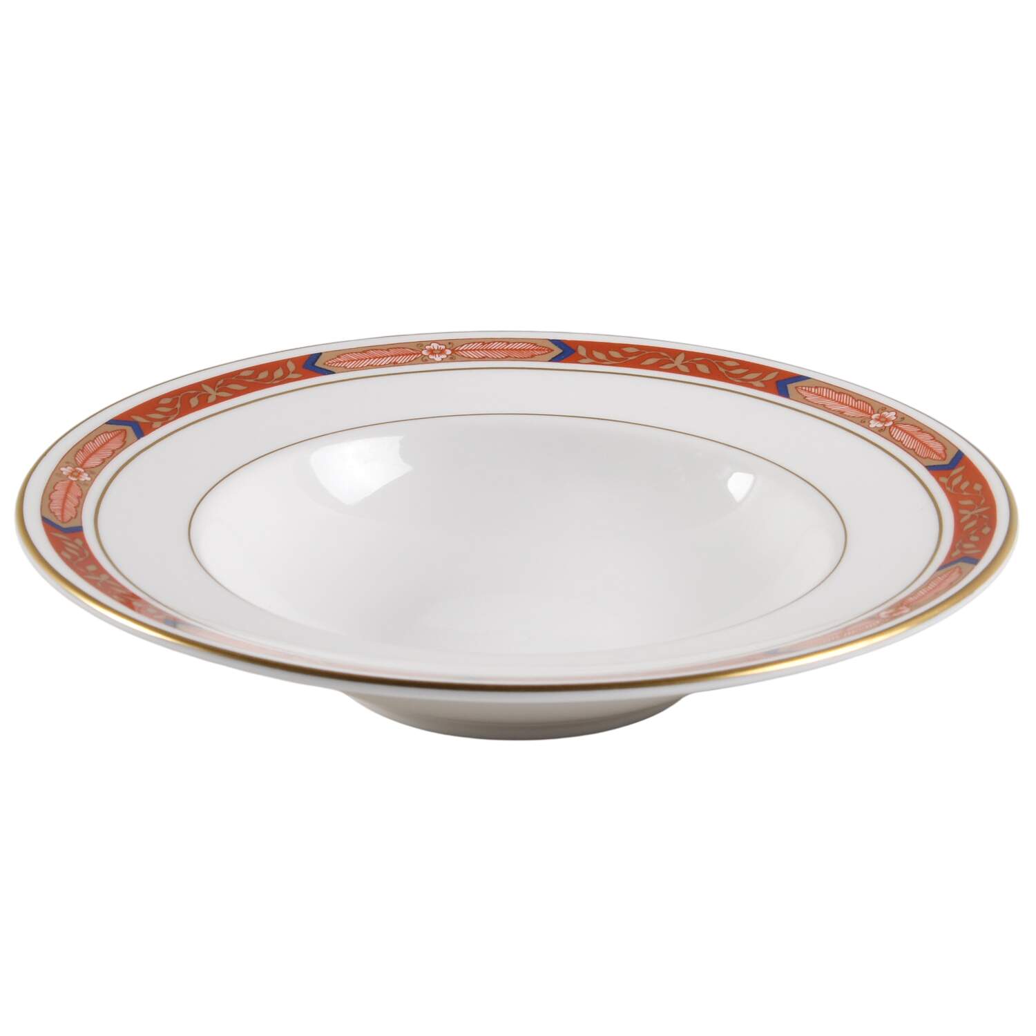 Beaufort Rust Red Rim Soup Bowl by Royal Worcester-1