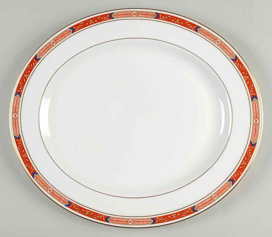 Beaufort Rust Red 13" Oval Serving Platter by Royal Worcester-1