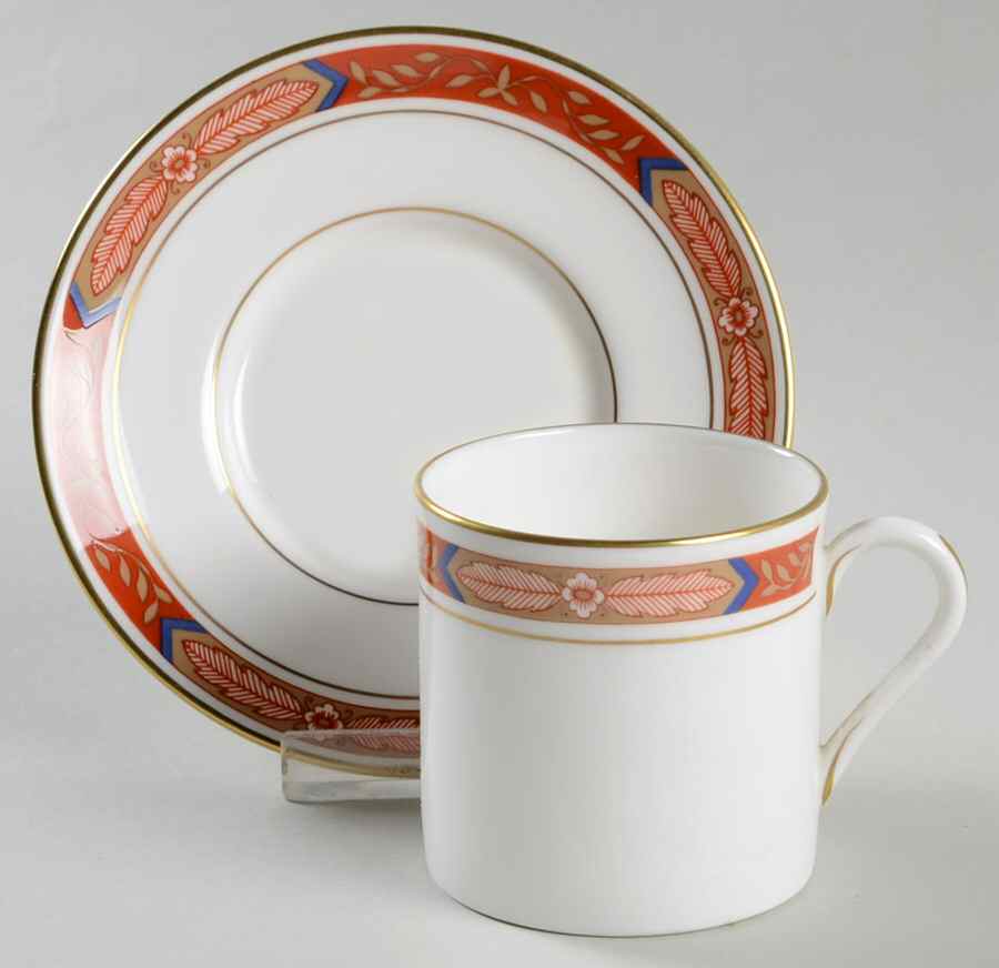Beaufort Rust Red Flat Demitasse Cup & Saucer Set by Royal Worcester-1