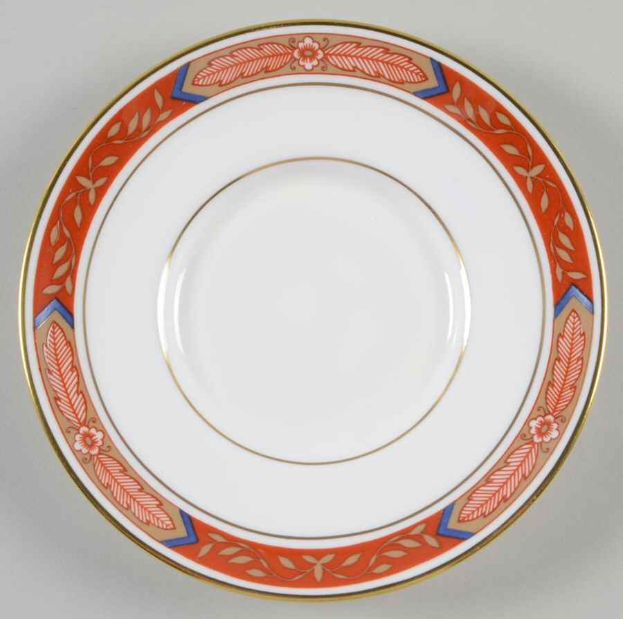 Beaufort Rust Red Saucer for Demitasse Cup by Royal Worcester-1