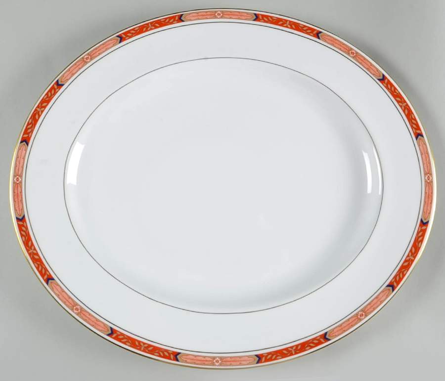 Beaufort Rust Red 17" Oval Serving Platter by Royal Worcester-1