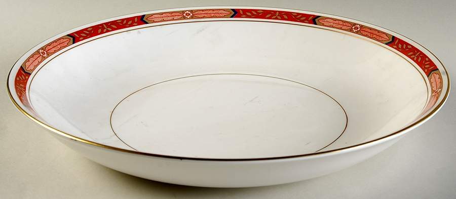 Beaufort Rust Red 11" Shallow Round Bowl by Royal Worcester-1