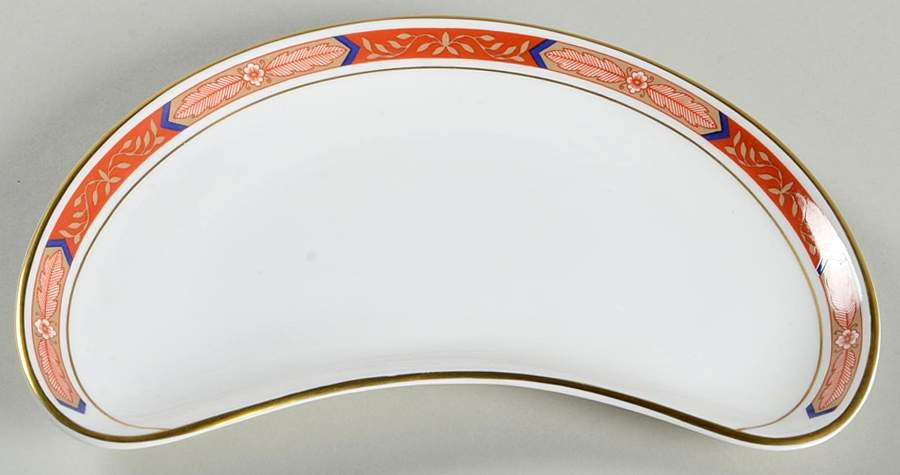Beaufort Rust Red Crescent Salad Plate by Royal Worcester-1