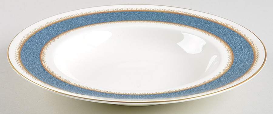 Belvoir Blue Large Rim Soup Bowl by Royal Worcester-1
