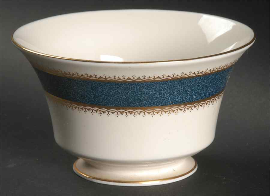 Belvoir Blue Open Sugar Bowl by Royal Worcester-1