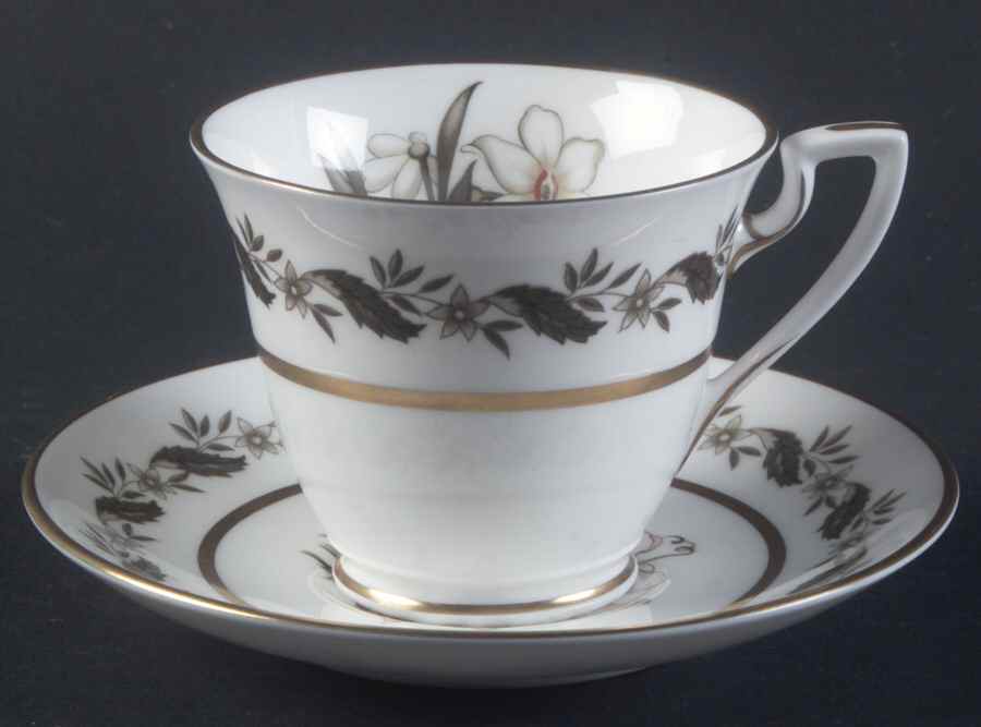 Bernina Footed Demitasse Cup & Saucer Set by Royal Worcester-1