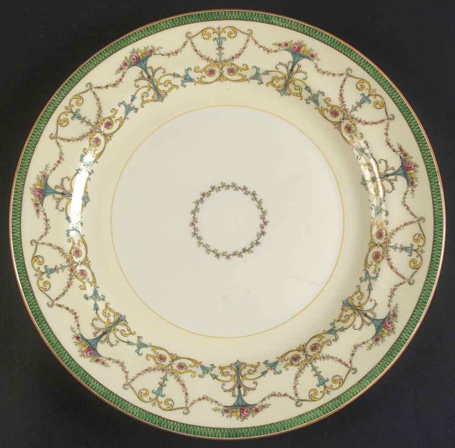 Bessborough Green 12" Chop Plate (Round Platter) by Royal Worcester-1