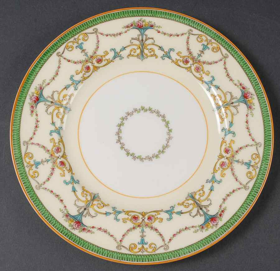 Bessborough Green Luncheon Plate by Royal Worcester-1