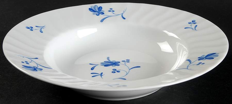 Blue Bow Rim Soup Bowl by Royal Worcester-1
