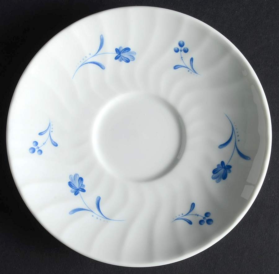 Blue Bow Saucer by Royal Worcester-1
