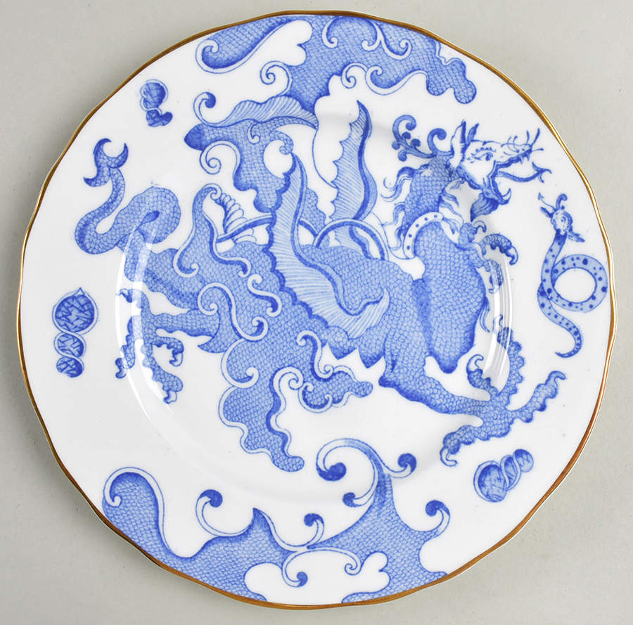 Blue Dragon (Coburg, Semiscalloped) Luncheon Plate by Royal Worcester-1