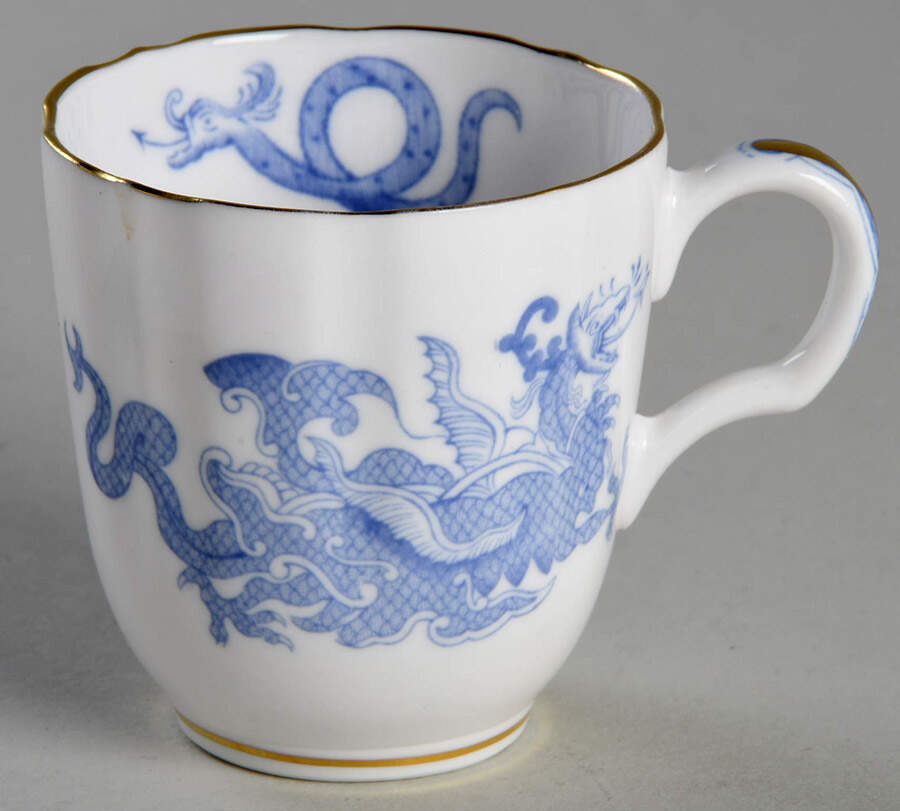 Blue Dragon (Coburg, Semiscalloped) Flat Demitasse Cup by Royal Worcester-1