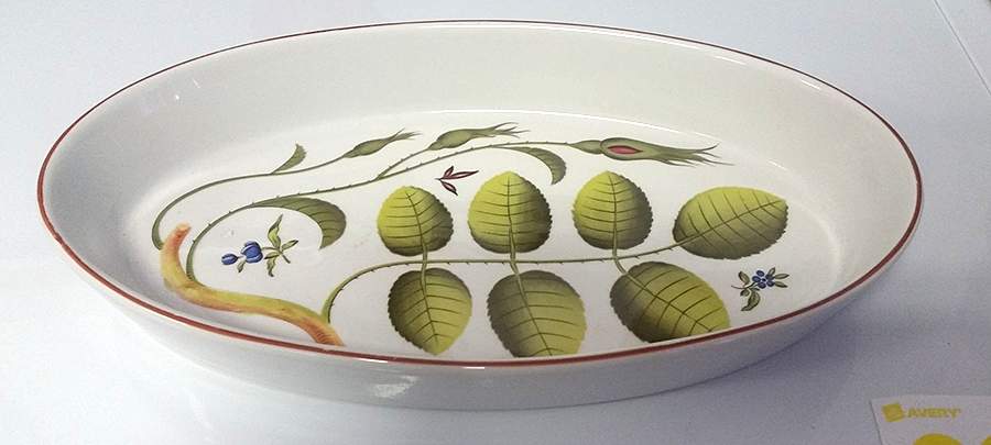 Blind Earl (No Raised Design) 12'' Oval Baker by Royal Worcester-1