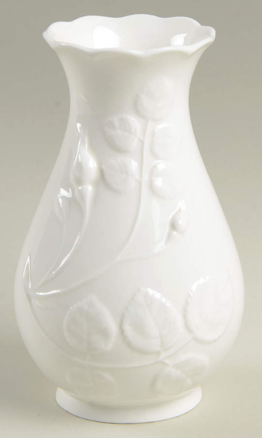 Blind Earl (Raise Design Allwhite) 6" Bud Vase by Royal Worcester-1