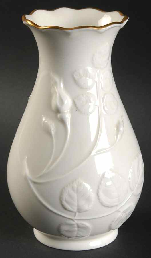 Blind Earl (Raise Design Allwhite) 6" Bud Vase by Royal Worcester-1
