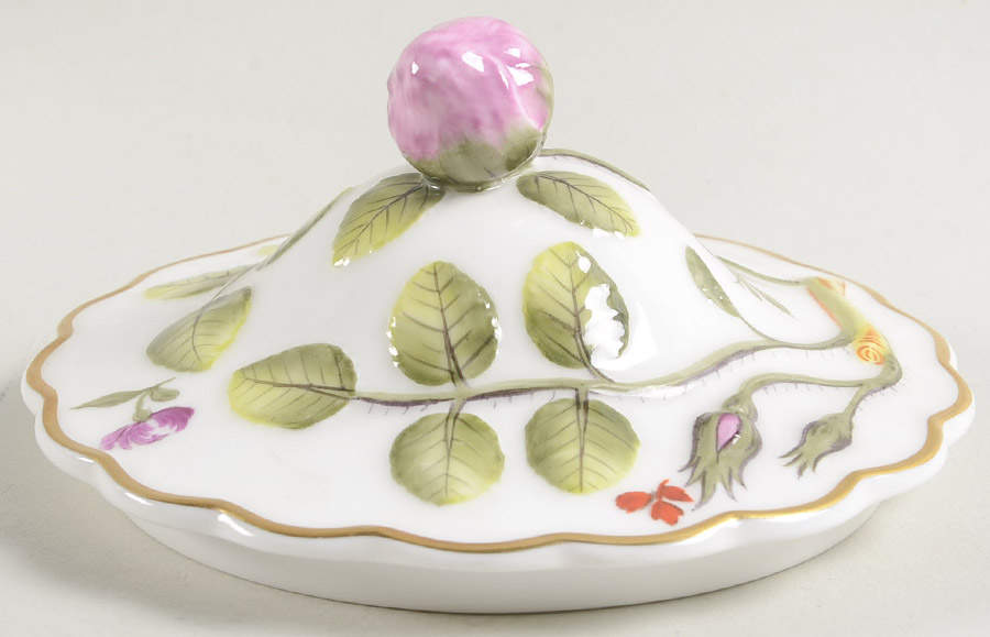 Blind Earl (Raised, Multicolored) Lid for Sugar Bowl by Royal Worcester-1