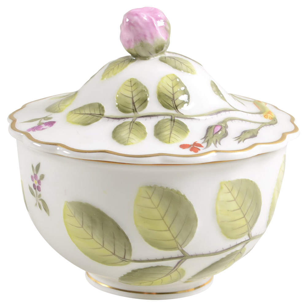 Blind Earl (Raised, Multicolored) Sugar Bowl & Lid by Royal Worcester-1