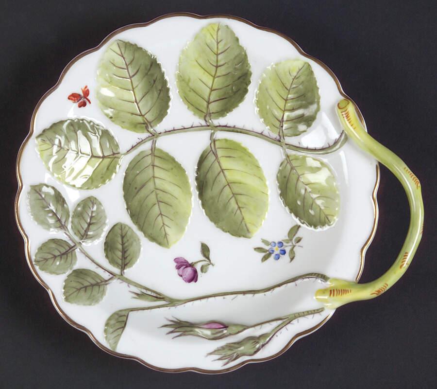 Blind Earl (Raised, Multicolored) Round Sweet Meat Dish by Royal Worcester-1