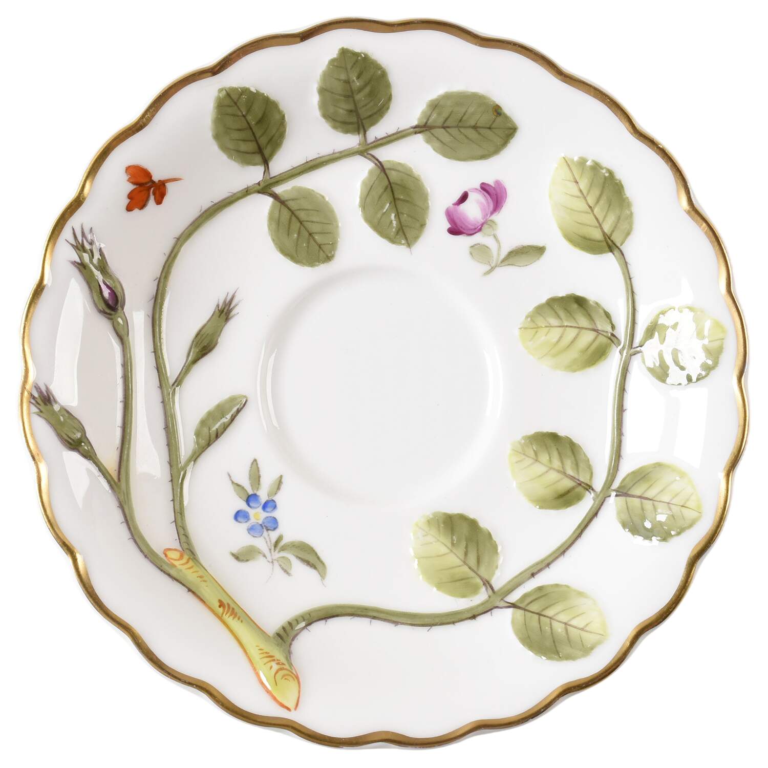 Blind Earl (Raised, Multicolored) Saucer for Demitasse Cup by Royal Worcester-1