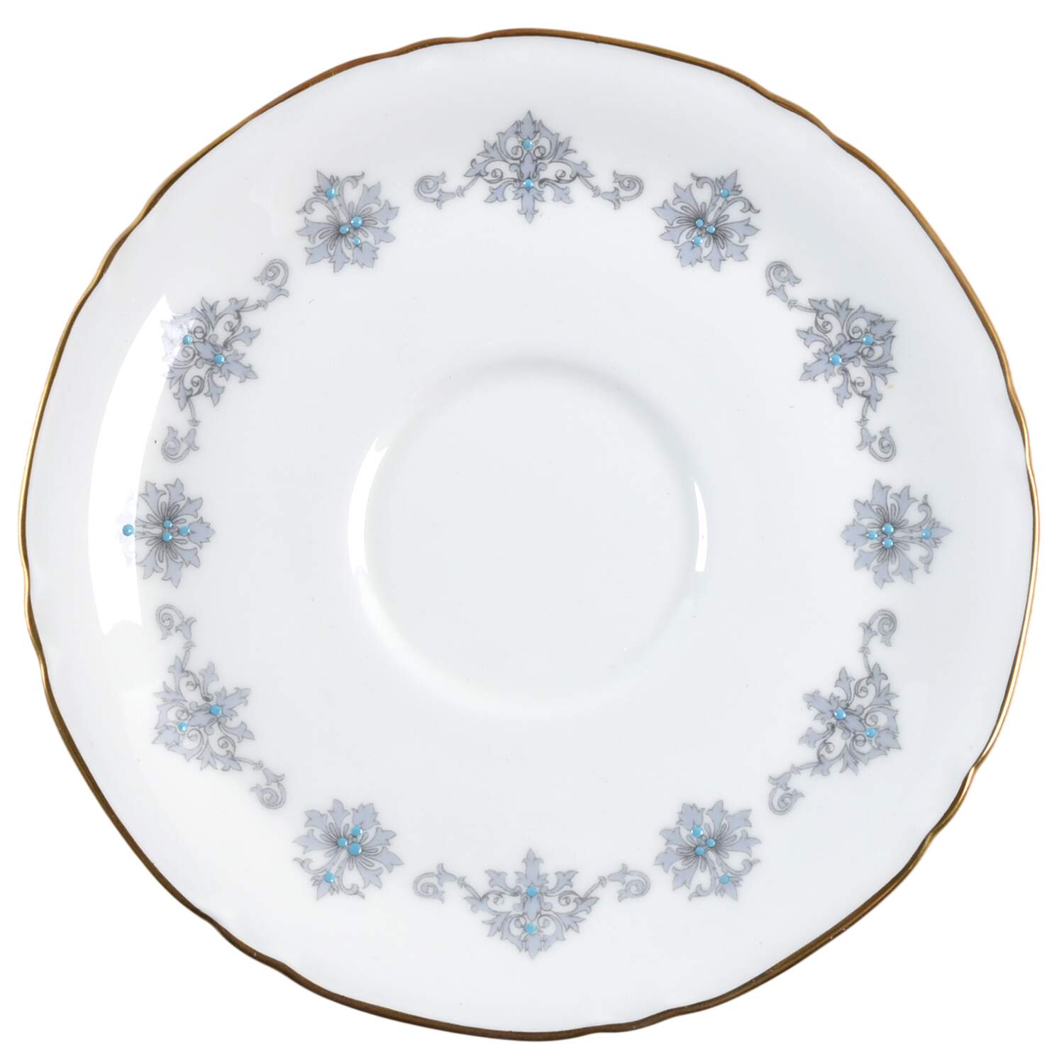 Blue Medallion Saucer for Cream Soup Bowl by Royal Worcester-1
