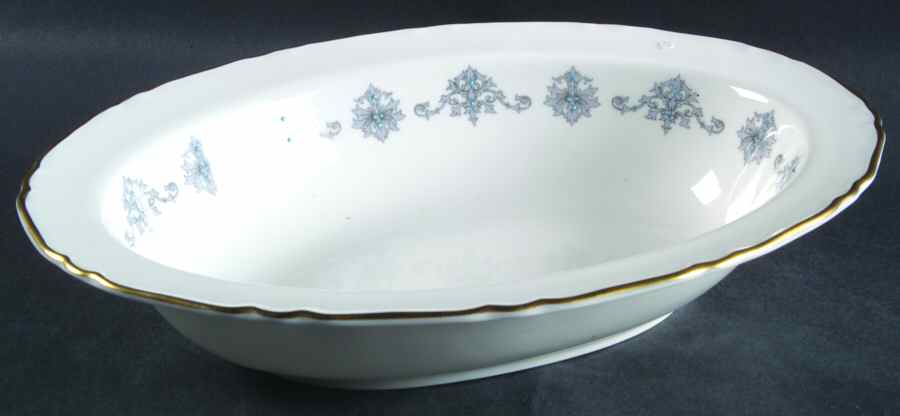 Blue Medallion 10" Oval Vegetable Bowl by Royal Worcester-1