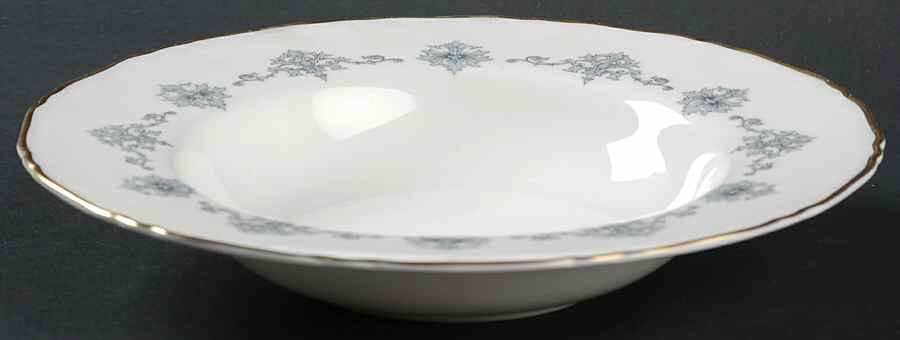 Blue Medallion Rim Soup Bowl by Royal Worcester-1