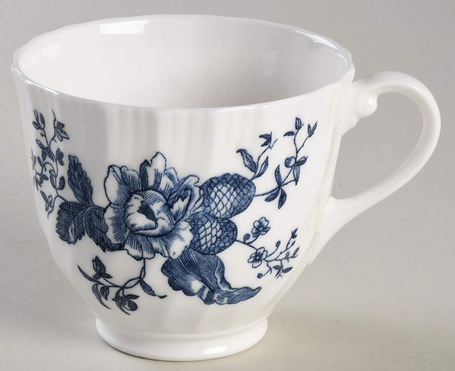 Blue Sprays (White) Footed Cup by Royal Worcester-1