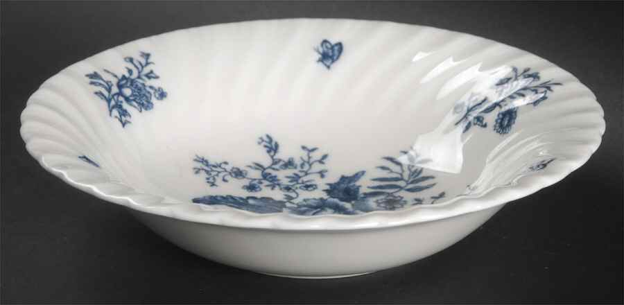 Blue Sprays (White) Coupe Cereal Bowl by Royal Worcester-1